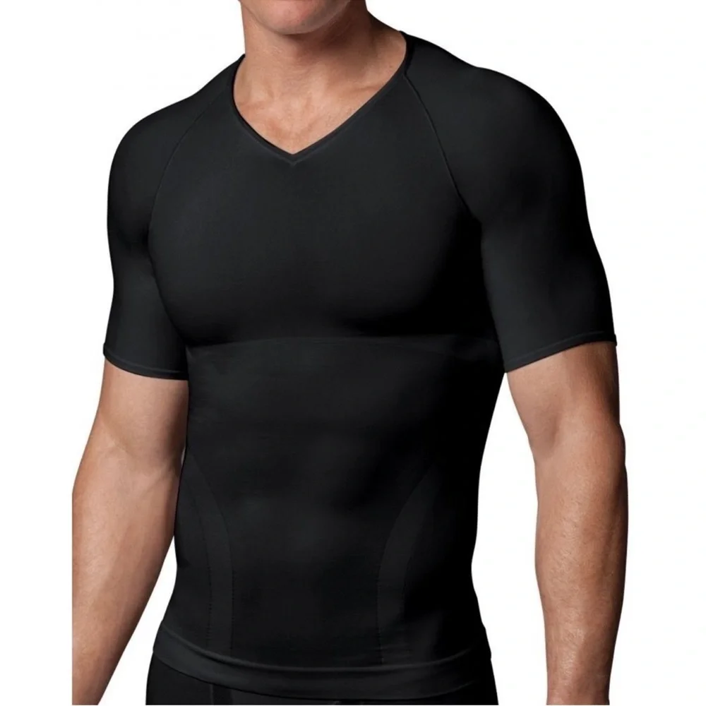 SPANX like new Mens Zoned Performance' V-Neck T-Shirt Size: XL Black  Sold out - Picture 2 of 2